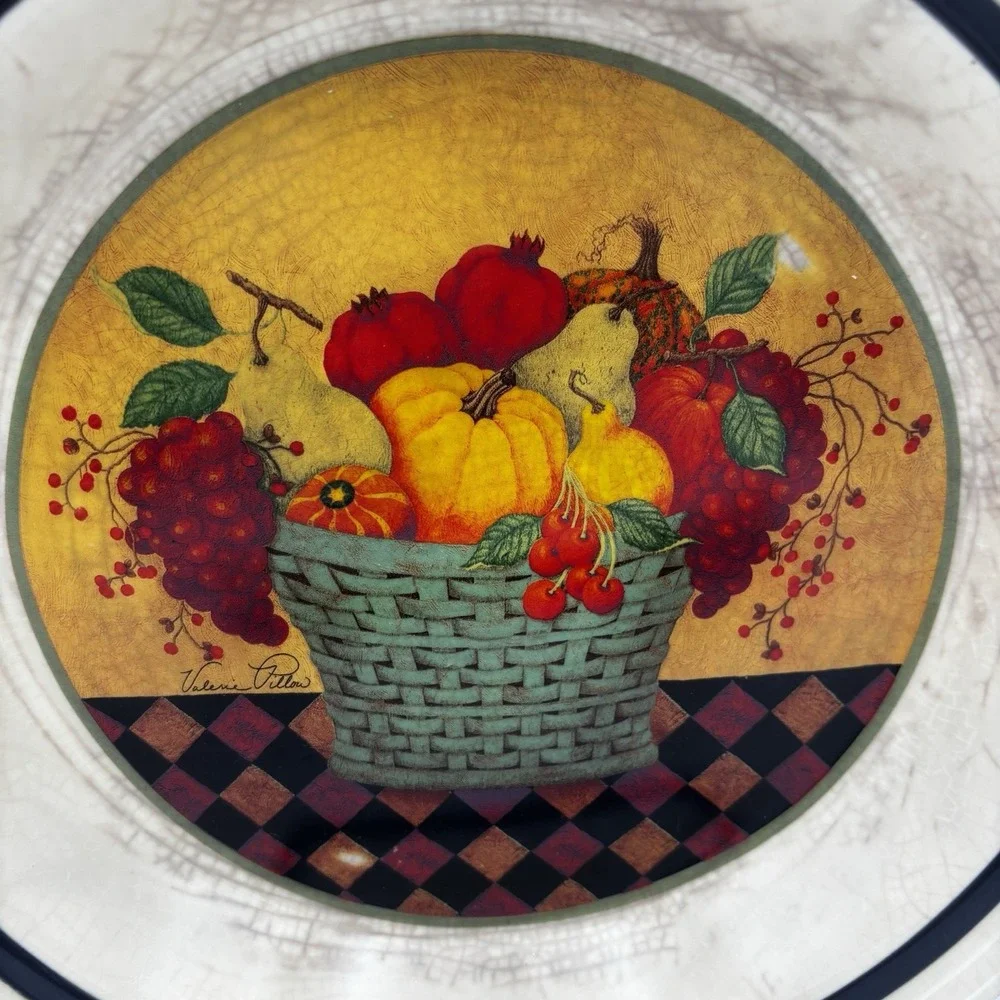 Vintage Hallmark Cards American Landscape Fruit Bowl 10